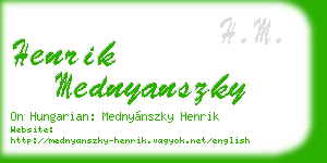 henrik mednyanszky business card
